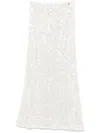Patrizia Pepe Sequinned Tulle Midi Skirt In White