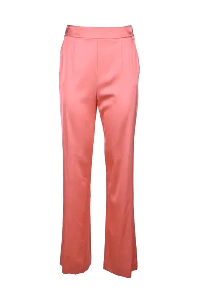 Patrizia Pepe Sera Sera Viscose Stretch Trousers - Red In Pink