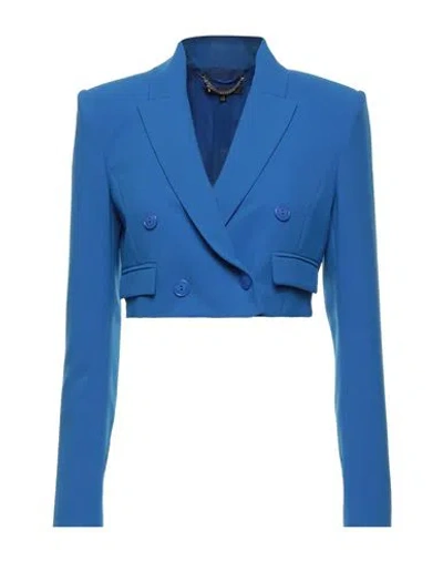 Patrizia Pepe Sera Woman Blazer Blue Size 8 Polyester, Elastane