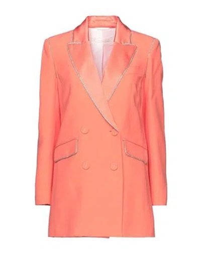 Patrizia Pepe Sera Woman Blazer Orange Size 4 Viscose, Polyester