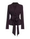 Patrizia Pepe Sera Woman Blazer Plum Size 8 Polyester In Brown