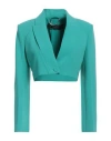 Patrizia Pepe Sera Woman Blazer Turquoise Size 8 Polyester, Elastane In Blue