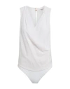 Patrizia Pepe Sera Woman Bodysuit Light Pink Size 4 Silk, Polyamide, Elastane