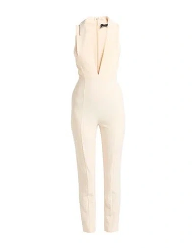 Patrizia Pepe Sera Woman Jumpsuit Beige Size 6 Polyester, Elastane In Sand
