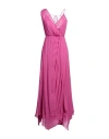 Patrizia Pepe Sera Woman Maxi Dress Fuchsia Size 2 Viscose In Pink