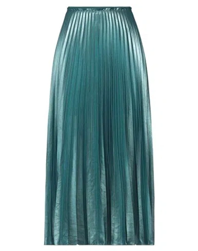 Patrizia Pepe Sera Woman Long Skirt Turquoise Size 6 Polyester In Blue