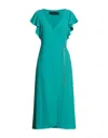 Patrizia Pepe Sera Midi Dresses In Emerald Green