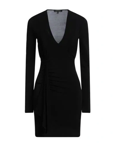 Patrizia Pepe Sera Woman Mini Dress Black Size 0 Acetate, Polyamide, Elastane
