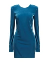 Patrizia Pepe Sera Woman Mini Dress Blue Size 2 Polyester, Elastane In Blue