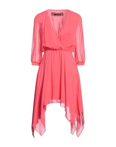 Patrizia Pepe Sera Woman Mini Dress Coral Size 10 Viscose In Red
