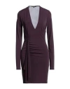 Patrizia Pepe Sera Woman Mini Dress Plum Size 3 Acetate, Polyamide, Elastane In Purple