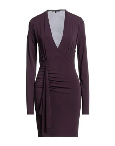 Patrizia Pepe Sera Woman Mini Dress Plum Size 3 Acetate, Polyamide, Elastane In Purple