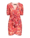 Patrizia Pepe Sera Woman Short Dress Red Size 4 Viscose