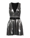 Patrizia Pepe Sera Woman Mini Dress Silver Size 3 Polyester, Elastane In Silver