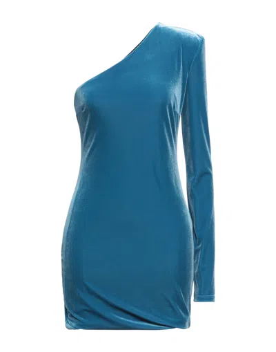 Patrizia Pepe Sera Short Dresses In Blue