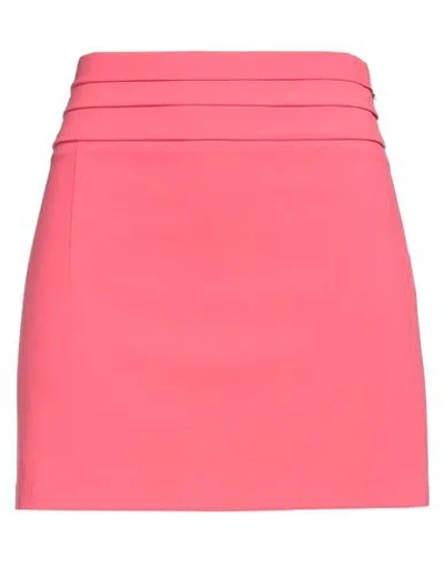 Patrizia Pepe Sera Woman Mini Skirt Coral Size 8 Polyester, Elastane In Red