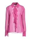 Patrizia Pepe Sera Woman Shirt Fuchsia Size 2 Viscose In Pink