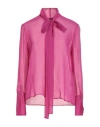 Patrizia Pepe Sera Woman Shirt Fuchsia Size 6 Viscose In Pink