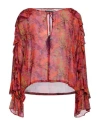 Patrizia Pepe Sera Woman Top Rust Size 6 Viscose In Red