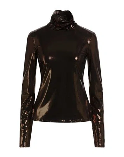Patrizia Pepe Sera Woman T-shirt Brown Size 1 Acetate, Elastane