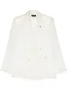 Patrizia Pepe Sheer Double-breasted Blazer In Neutrals