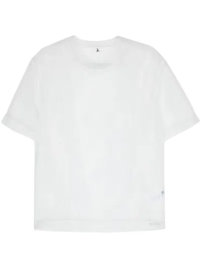 Patrizia Pepe Sheer Organza T-shirt In White