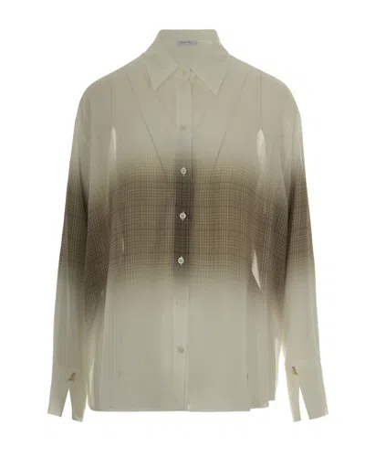 Patrizia Pepe Ombre-print Shirt In Brown