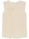 Patrizia Pepe Draped Blouse In Beige