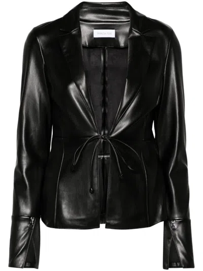 Patrizia Pepe Logo-plaque Long-sleeves Shirt In Black  