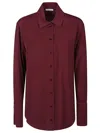 Patrizia Pepe Button-front Long-sleeve Shirt In Red