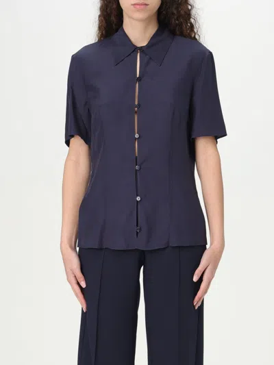 PATRIZIA PEPE SHIRT PATRIZIA PEPE WOMAN COLOR BLUE,G76382009