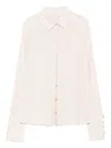 Patrizia Pepe Button-cuff Blouse In Sand