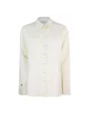 Patrizia Pepe Camicia In Viscosa E Lino Essential In White