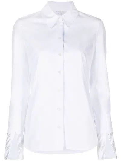 Patrizia Pepe Shirt With Cuff Strass In White