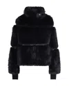 Patrizia Pepe Cappotto Fluffy Corto Nero In Black