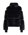 Patrizia Pepe Cappotto Fluffy Corto Nero In Black