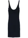 Patrizia Pepe Fitted Mini Dress With Cut-out Detailing In Blue