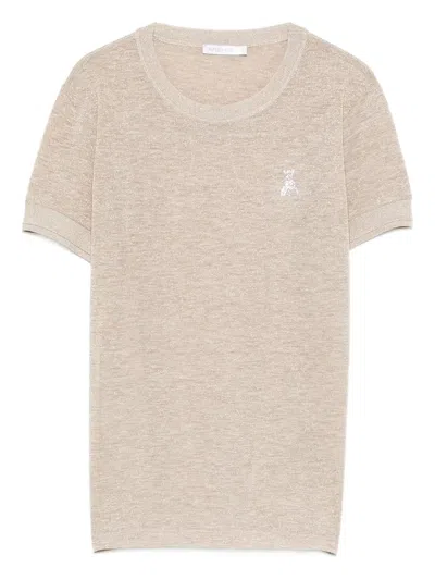 Patrizia Pepe Short-sleeved T-shirt In Neutral