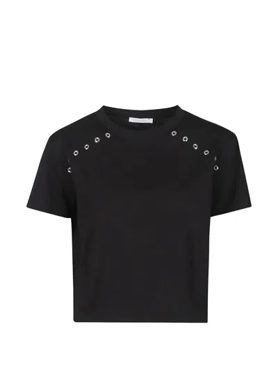 Patrizia Pepe Short Sleeves Sweater In Black
