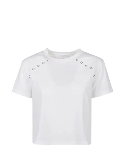 Patrizia Pepe Short Sleeves Sweater In White