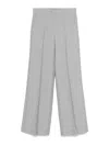 Patrizia Pepe Pantalone Con Pieghe In Viscosa Essential In Grey