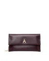 Patrizia Pepe Pochette Fly Purple Red In Brown