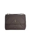 Patrizia Pepe Borsa A Tracolla Crossbody Fly Padded Dark Tatami In Brown