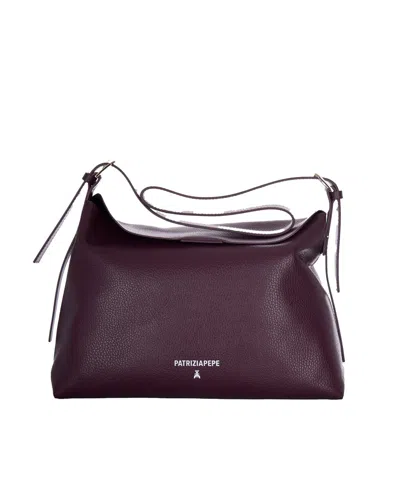 Patrizia Pepe Shoulder Bag In Burgundy