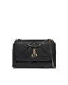 Patrizia Pepe Fly-plaque Shoulder Bag In Black