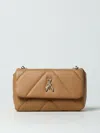 Patrizia Pepe Fly Leather Shoulder Bag In Beige