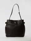 Patrizia Pepe New Business Leather Shoulder Bag In Brown