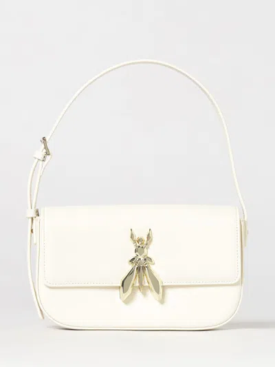 Patrizia Pepe Fly Leather Shoulder Bag In White
