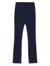 Patrizia Pepe Side-slit Trousers In Blue