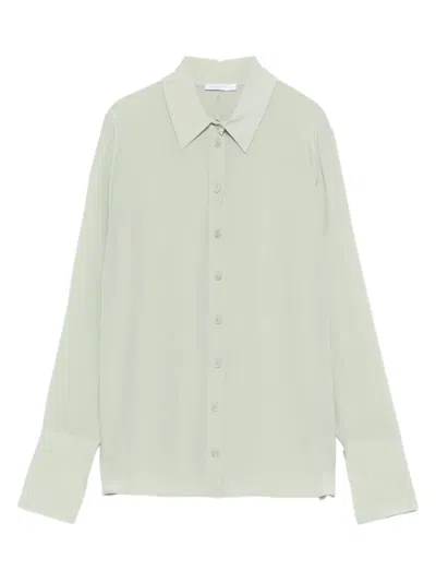 Patrizia Pepe Silk Shirt In Green